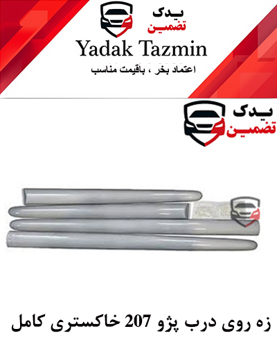زه پلاستیکی روی درب پژو 207 خاکستری کامل شرکتی